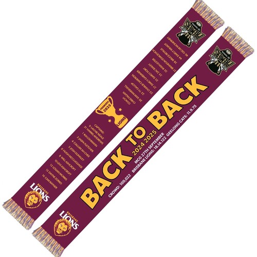 Brisbane Lions 2025 Premiers Supporter Scarf