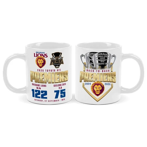 Brisbane Lions 2025 Premiership Coffee Mug